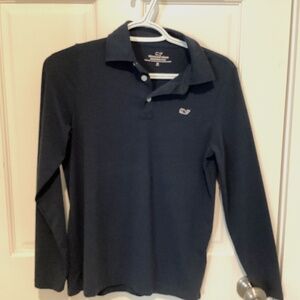 Vineyard Vines Boys Navy Blue M Sankaty Long Sleeve Shirt